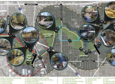 existing conditions map for South Salado Creek