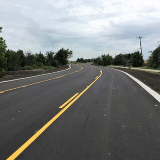 City of Pflugerville newly paved road