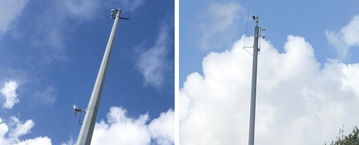 poles in the sky for project IH 35 mobility